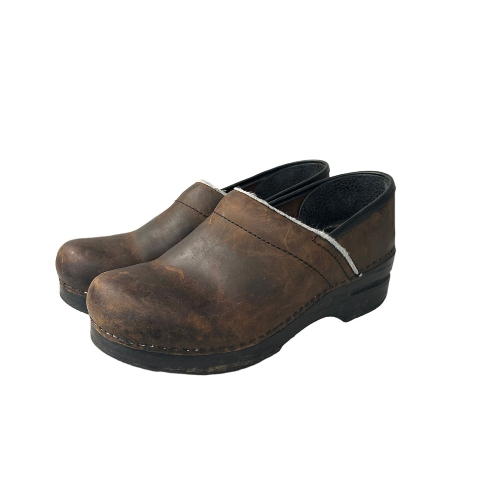 DANSKO Women’s Professional Clog Brown Leather Size 38 - Picture 2 of 14